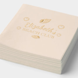 Beach Club Birthday Servietten Mit Folie