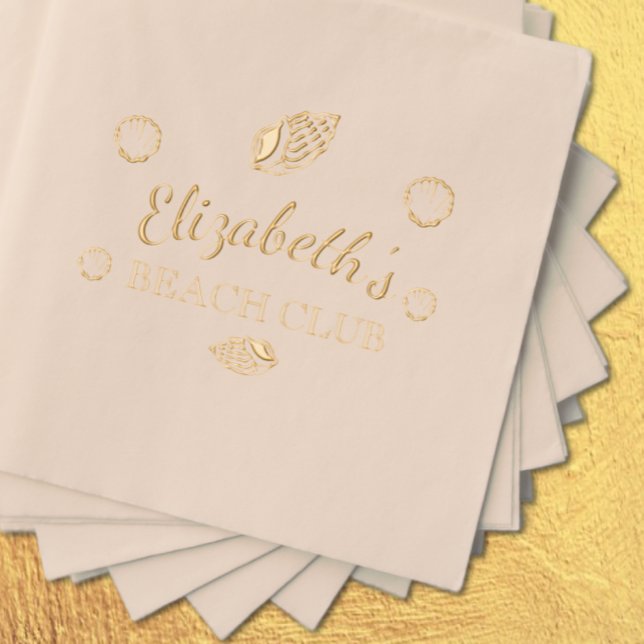 Beach Club Birthday Servietten Mit Folie (Von Creator hochgeladen)