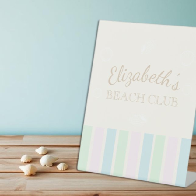 Beach Club Birthday Sockelschild (Von Creator hochgeladen)