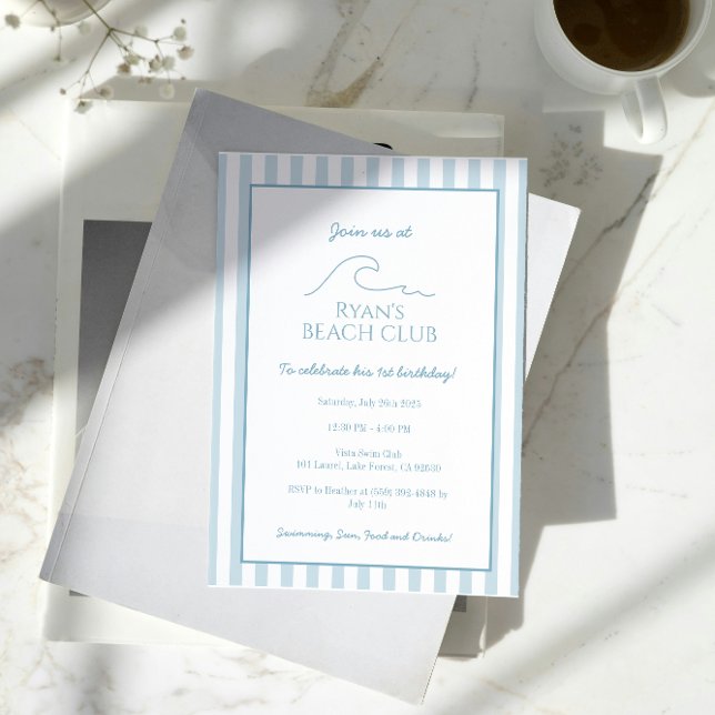 Beach Club Cabana Geburtstag Einladung (Von Creator hochgeladen)