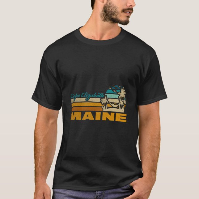 Beach Coastal City Vacation Cape Elizabeth T-Shirt (Vorderseite)