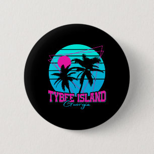 Beach Coastal City Vacation Souvenir Tybee Island Button