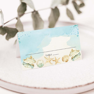 Beach Coastal Hochzeit in Urlaubsort Birthday Brid Platzkarte