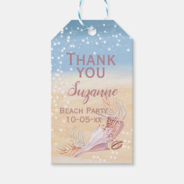 Beach Coastal Muschel Danke Gastgeschenk Geschenkanhänger