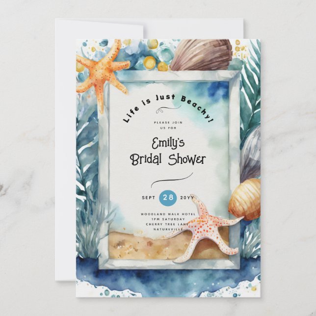 Beach Coastal Ocean BABYSHOWER GEBURTSTAG WEDD Einladung (Vorderseite)