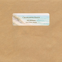 Beach coastal ocean return address