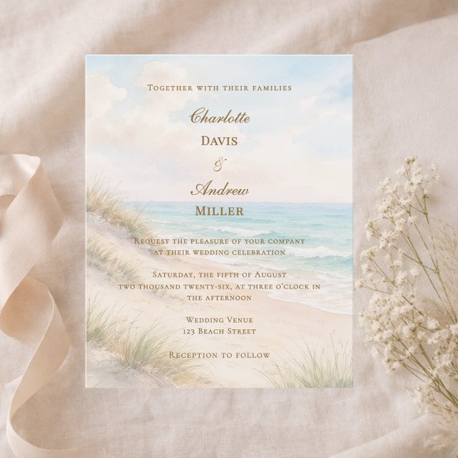 Beach coastal wedding invitation (Von Creator hochgeladen)