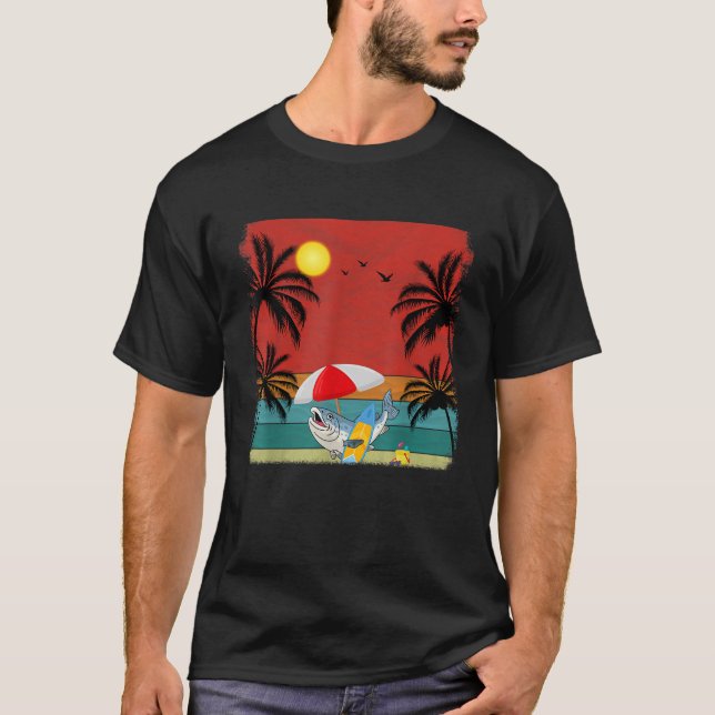 Beach Coconut Tree Retro Graphic Lmon Lover Summ T-Shirt (Vorderseite)