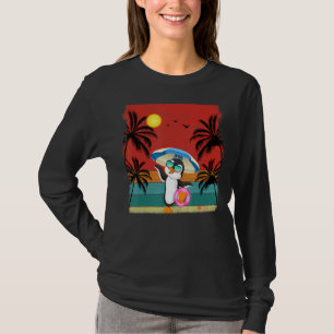 Beach Coconut Tree Retro Graphic Pinguin Sommer T-Shirt