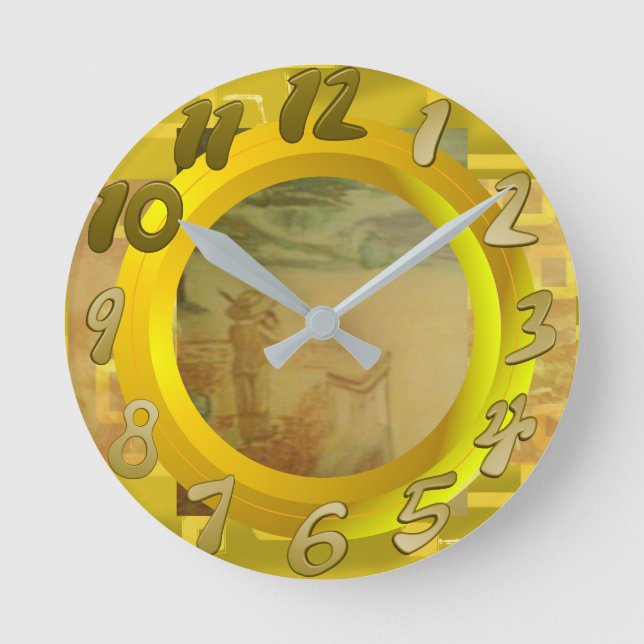 Beach Concert Abstrakt Runde Wanduhr (Vorderseite)