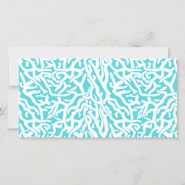 Beach Coral Reef Muster Nautical White Blue (Vorderseite)