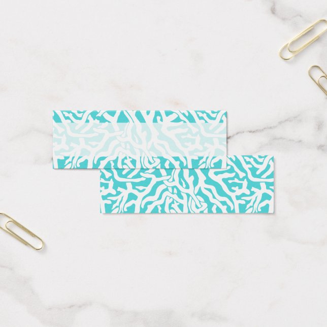 Beach Coral Reef Muster Nautical White Blue (Büro)