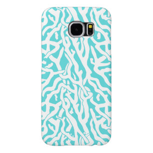Beach Coral Reef Muster Nautical White Blue