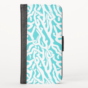 Beach Coral Reef Muster Nautical White Blue