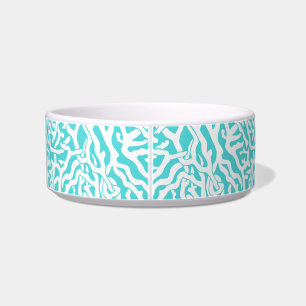 Beach Coral Reef Muster Nautical White Blue Napf