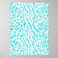 Beach Coral Reef Muster Nautical White Blue