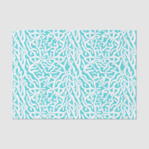 Beach Coral Reef Muster Nautical White Blue v2 Seidenpapier