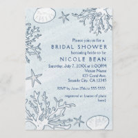 Beach Coral Reef Sea Muschel & Starfish Einladunge