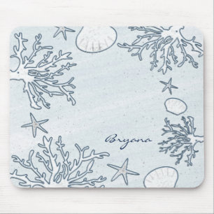 Beach Coral Reef Sea Muschel & Starfish Mouse Pad Mousepad