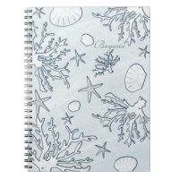 Beach Coral Reef Sea Muschel & Starfish Notebook