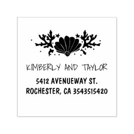 Beach Couple's Wedding Permastempel