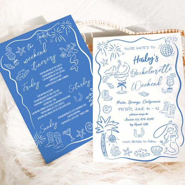 Beach Cowgirl Bachelorette Hen Weekend Einladung (Von Creator hochgeladen)