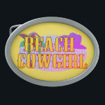 Beach Cowgirl Ovale Gürtelschnalle<br><div class="desc">Beach Cowgirl</div>