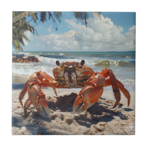 Beach Crab Keramik Tile Fliese