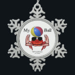 Beach Crab, My Ball, MeWarriorFrau auf Twitch Schneeflocken Zinn-Ornament<br><div class="desc">Ich spiele auf Twitch. Dies ist ein Kunstemote,  das ich für meinen Twitch-Kanal erstellt habe. Auch wenn Sie mir auf Twitch nicht folgen,  hoffen Sie,  dass Sie die Krabben genießen werden.</div>