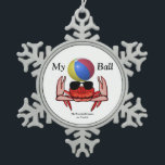 Beach Crab, My Ball, MeWarriorFrau auf Twitch Schneeflocken Zinn-Ornament<br><div class="desc">Ich spiele auf Twitch. Dies ist ein Kunstemote,  das ich für meinen Twitch-Kanal erstellt habe. Auch wenn Sie mir auf Twitch nicht folgen,  hoffen Sie,  dass Sie die Krabben genießen werden.</div>