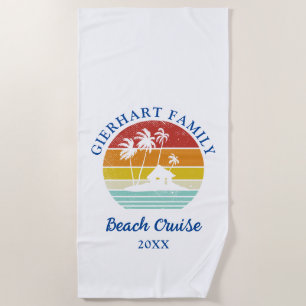 Beach Cruise Family Wiedersehen Matching Retro Strandtuch