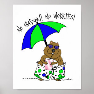 Beach Day Groundhog Poster
