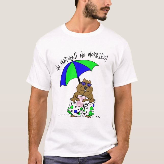 Beach Day Groundhog T-Shirt (Vorderseite)