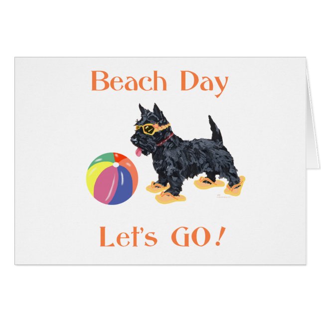Beach Day Scottie Dog (Vorderseite (Horizontal))