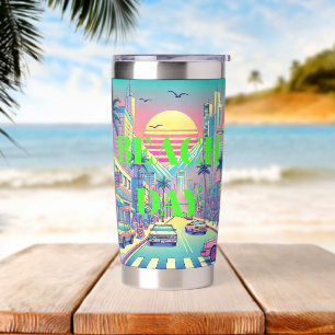 Beach Day Stemless Wine Tumbler Thermobecher