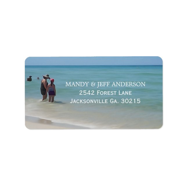 Beach Days Address Labels Adressaufkleber (Vorne)