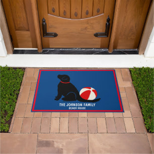 Beach Days Black Lab Retriever Doormat Fußmatte