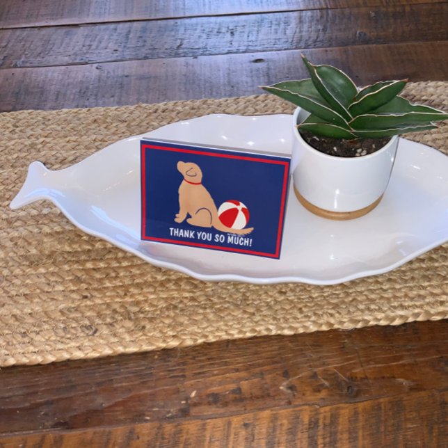 Beach Days Golden Retriever Hund Danke, Cards Dankeskarte (Von Creator hochgeladen)