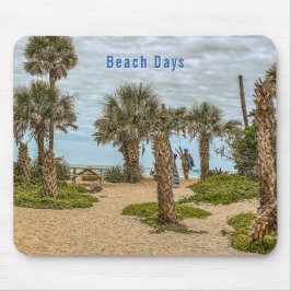 Beach Days, Overcast, Beach Garden Mousepad