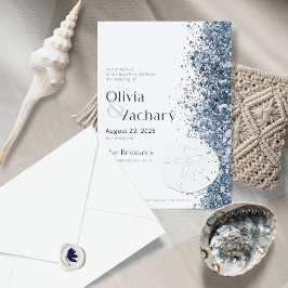 Beach Destination Sand Dollar Abend Einladung