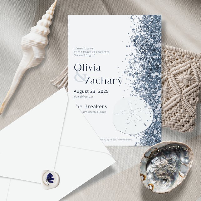 Beach Destination Sand Dollar Abend Einladung (Von Creator hochgeladen)