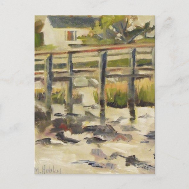 Beach Dock am Marsh Postkarte (Vorderseite)