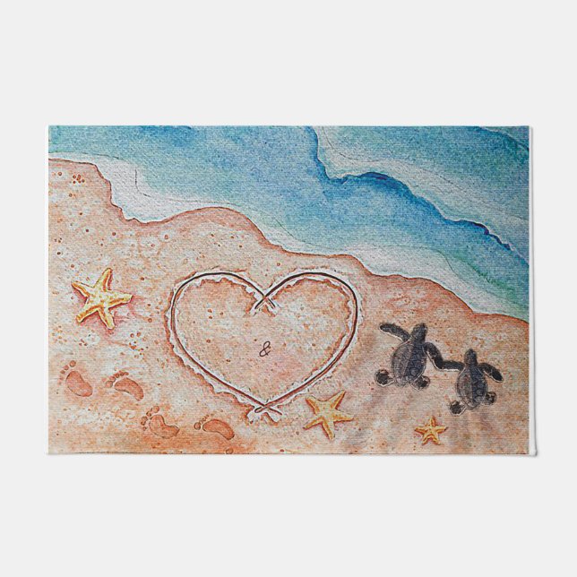 Beach Doormat / Cute Doormat / Lovely Sea Fußmatte (Vorderseite)