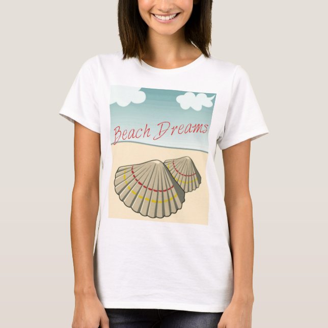 Beach Dreams Seashells Bella Flowy Crop Tank Top (Vorderseite)