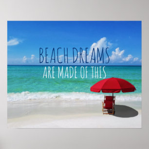 Beach Dreams zitieren tropische moderne Fotografie Poster