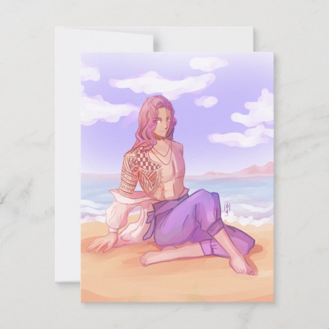 Beach dude  einladung (Vorderseite)