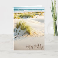 Beach Dune Grass Happy Birthday