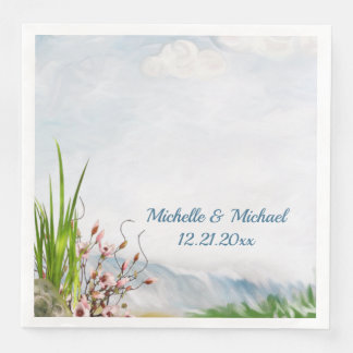 Beach Dune Romance Wedding Serviette