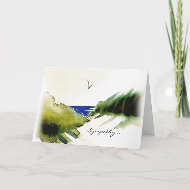 Beach Dunes Sympathy Card Karte (Vorderseite)