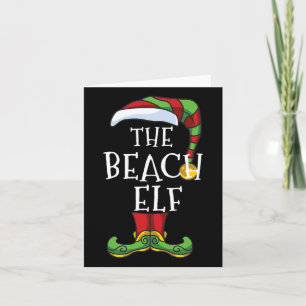 Beach Elf Familie Matching Weihnachten im Juli Fun Karte